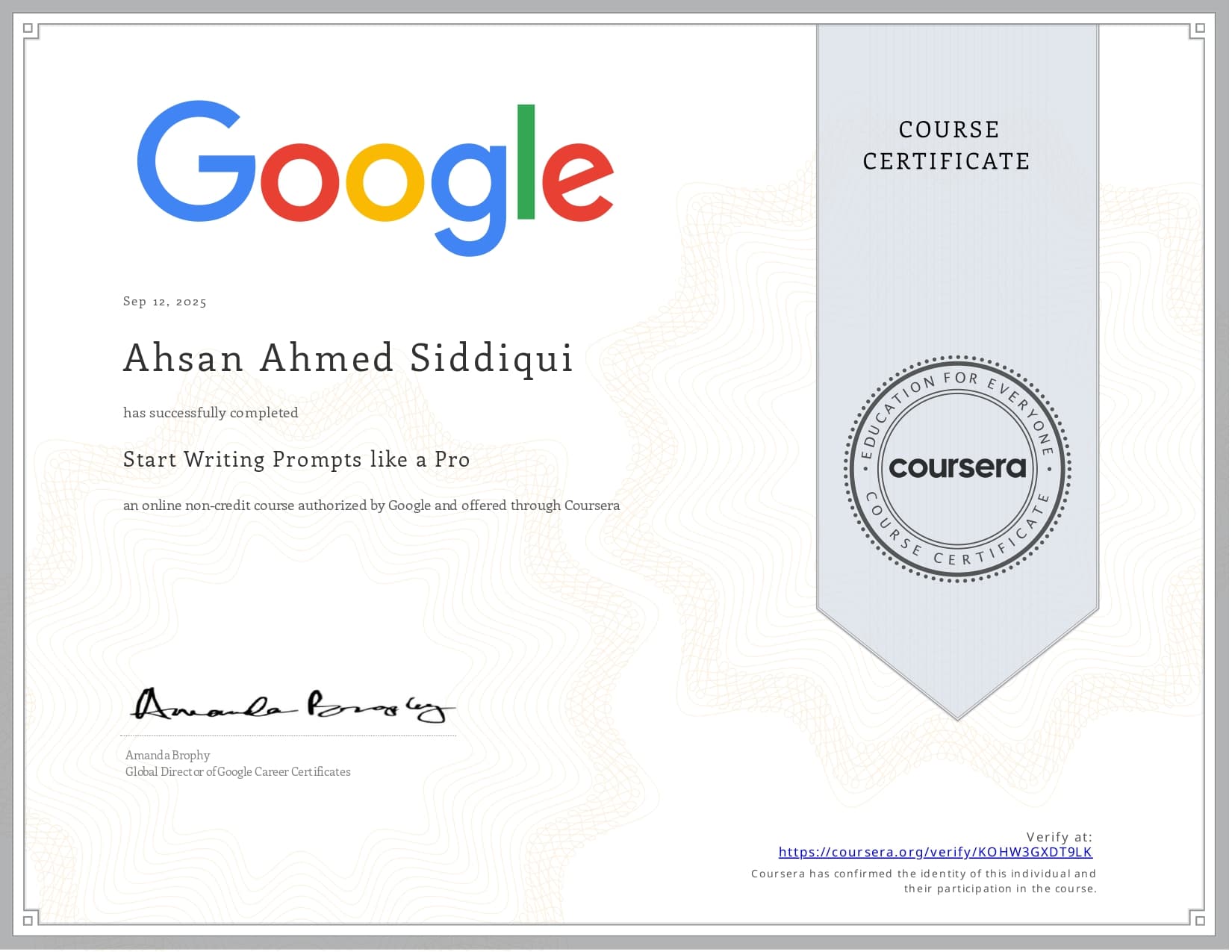 Certificate 1